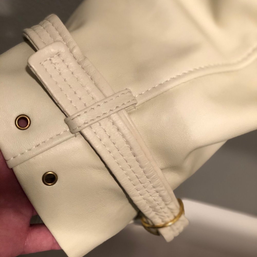 Off-White Cropped Leather Jacket - image 3